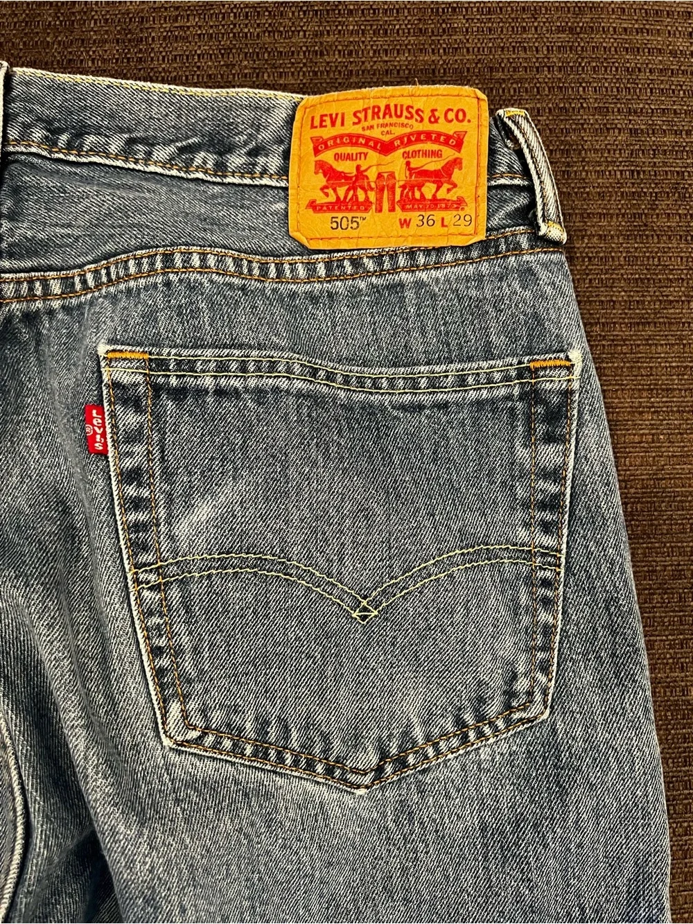 Levi’s 505 Men’s 36x29 Medium Wash Regular Fit Straight Leg Jeans